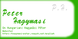 peter hagymasi business card